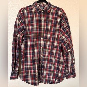 Ralph Lauren Red and Blue Plaid Men's Shirt